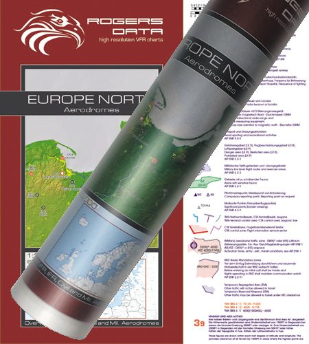 European Aerodromes North Rogers Data Wallchart 2.500k 2017-2020