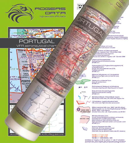 Portugal Wallchart ICAO VFR Aeronautical Chart 500k 2020