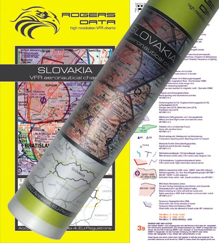 Slovakia Wallchart ICAO VFR Aeronautical Chart 500k 2020