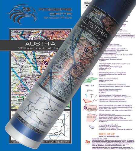 Österreich VFR Luftfahrtkarte Wandkarte 500k 2020