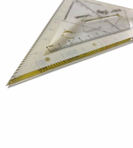 Navigationsdreieck Nahaufnahme Hypotenuse