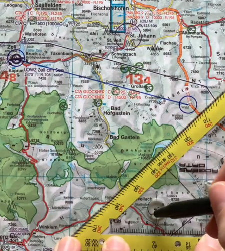 Protractor Triangle EASA ICAO Circle Template