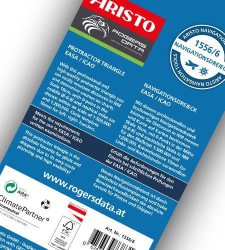 Protractor Triangle EASA ICAO Cover back