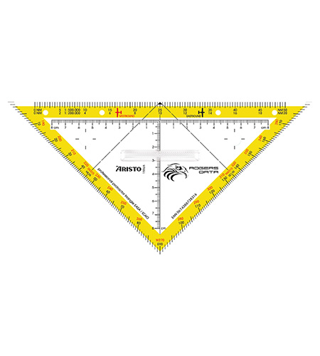 Navigationsdreieck EASA ICAO Protractor Triangle EASA ICAO Rogers Data