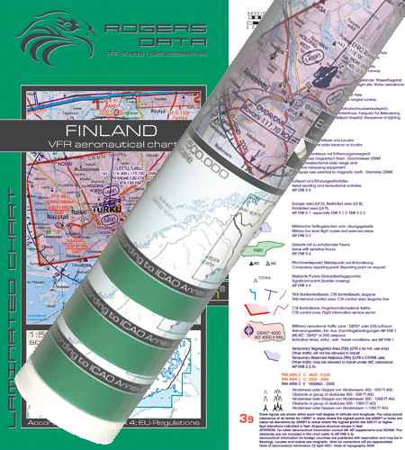 Finnland VFR Karte Wandkarte