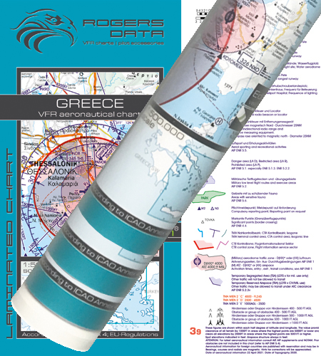 Griechenland VFR Karte Wandkarte