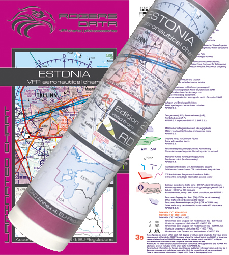 Estland VFR Karte Wandkarte