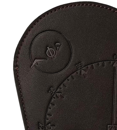 Navigationszirkel Ledertasche