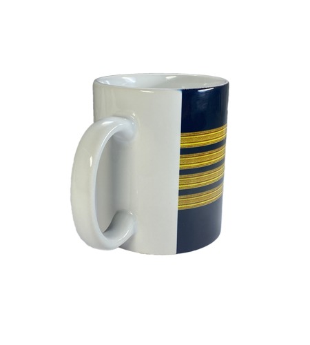 Coffee Mugs Pilot Captain Stripes