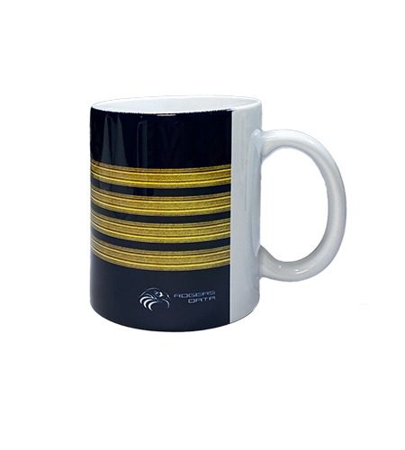 Coffee Mugs Pilot Captain Stripes