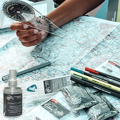 Pens, Spray, Cleaning Tissues