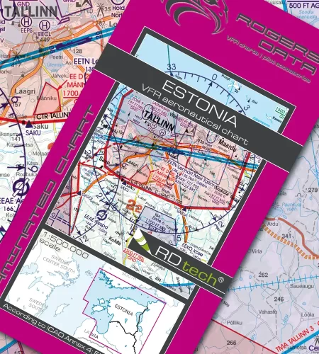 VFR ICAO Aeronautical Chart of Estonia in 500k