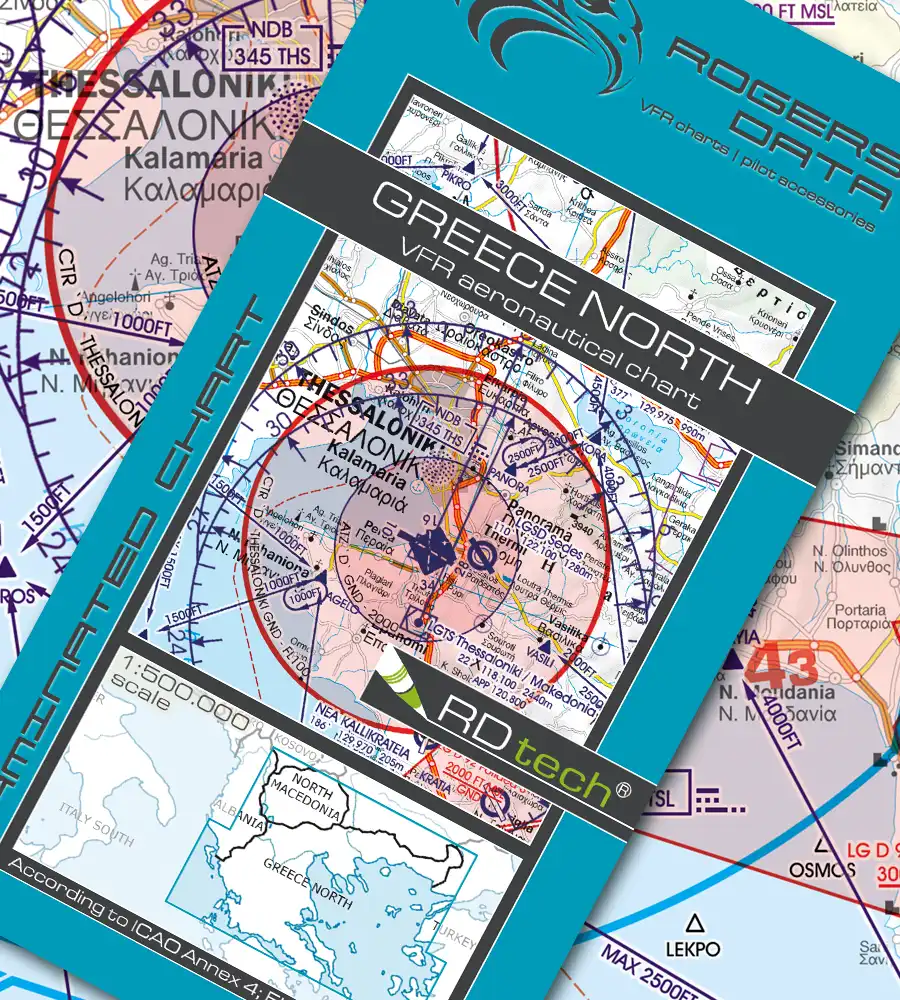 VFR ICAO Aeronautical Chart of Greece North in 500k