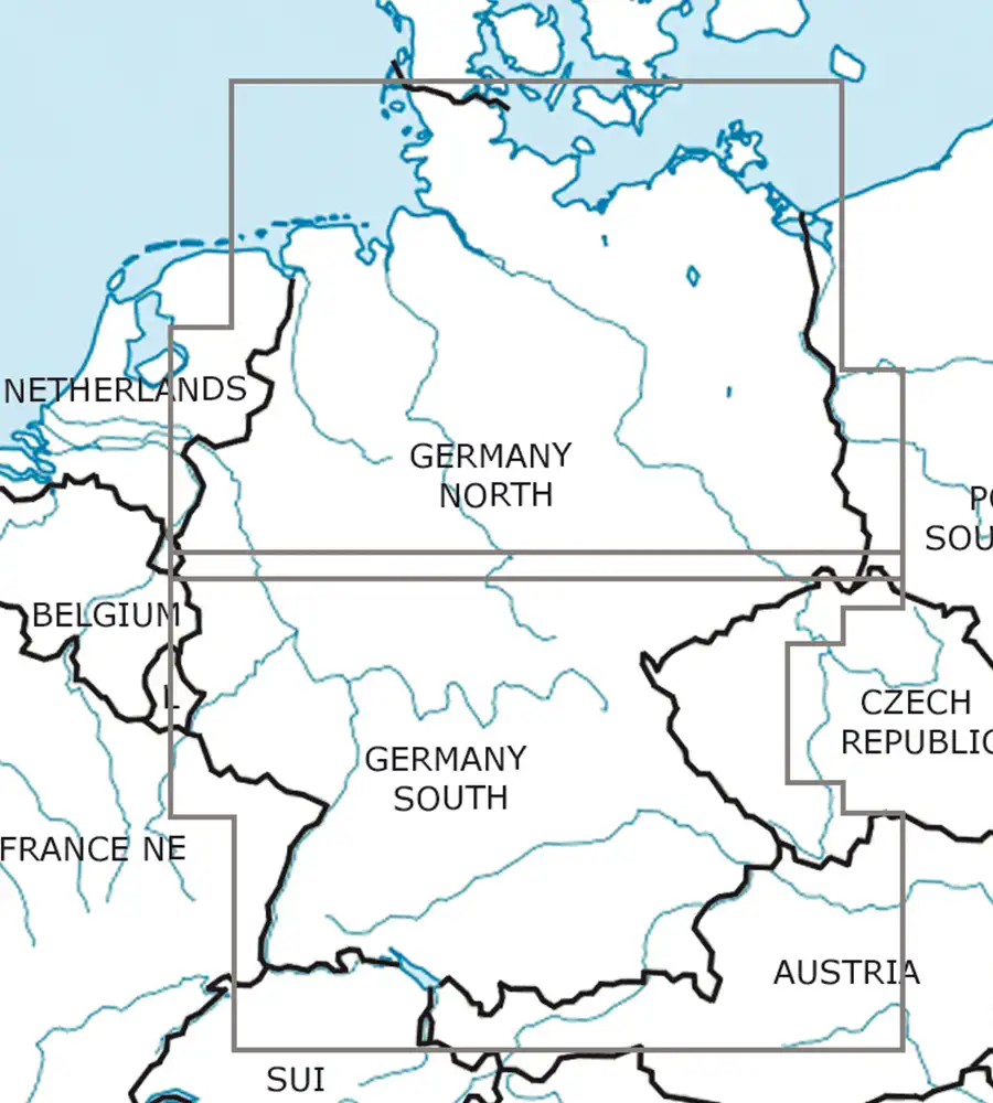 VFR Aeronautical Chart of Germany in 500k