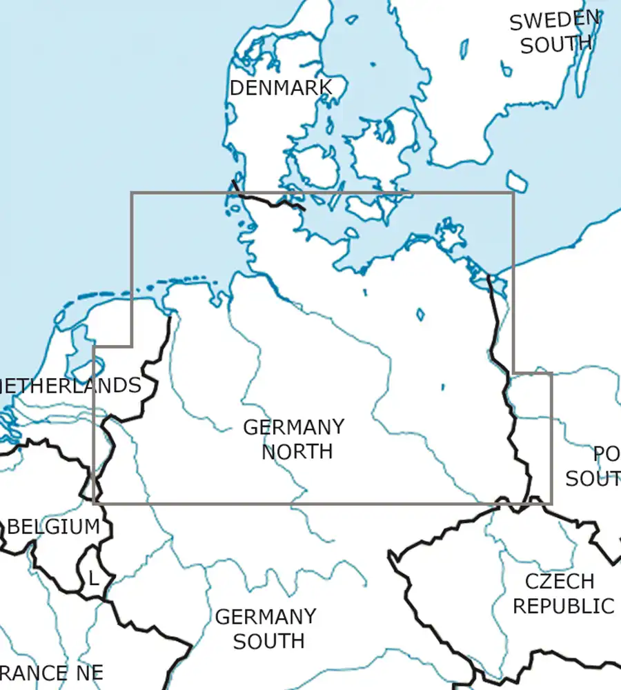 Aeronautical Chart of Germany North in 500k