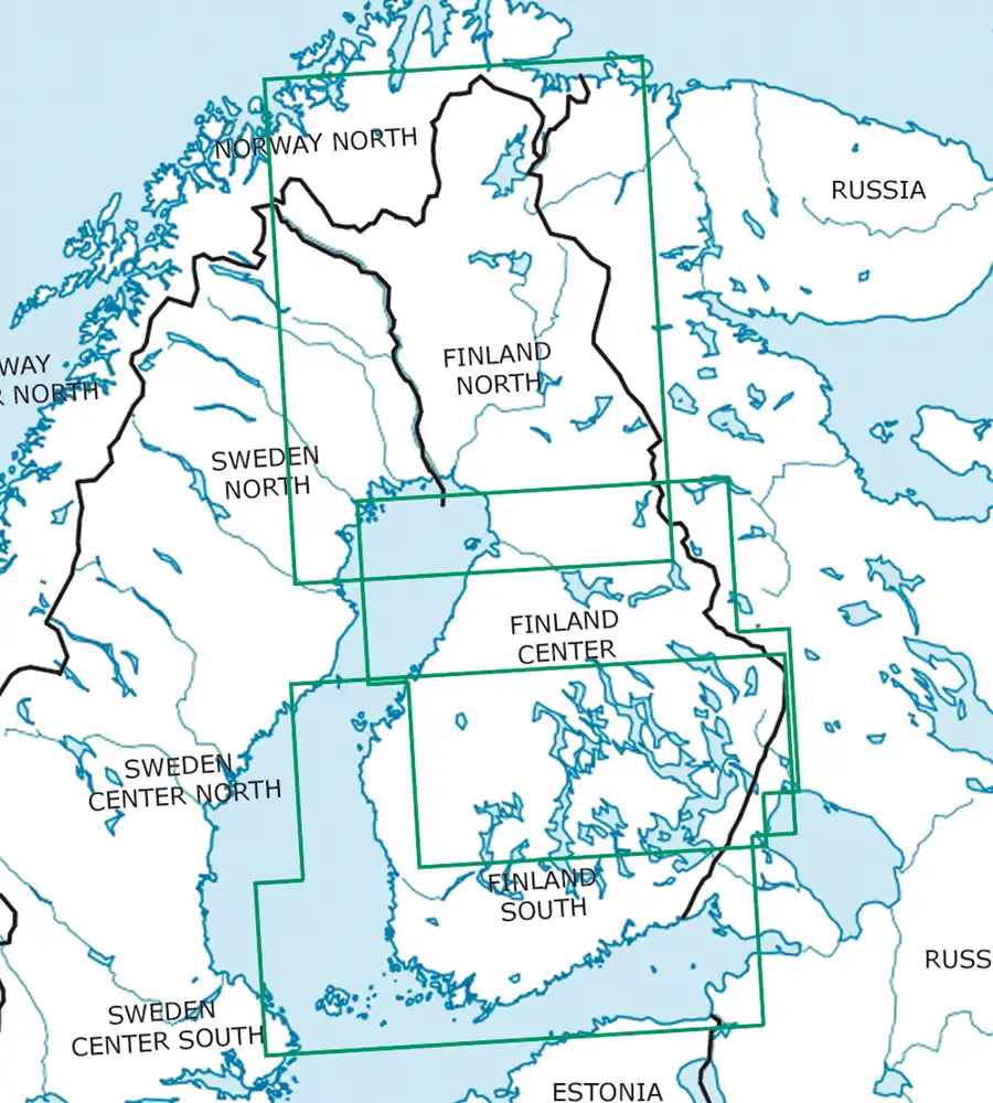 VFR Aeronautical Chart of Finland in 500k