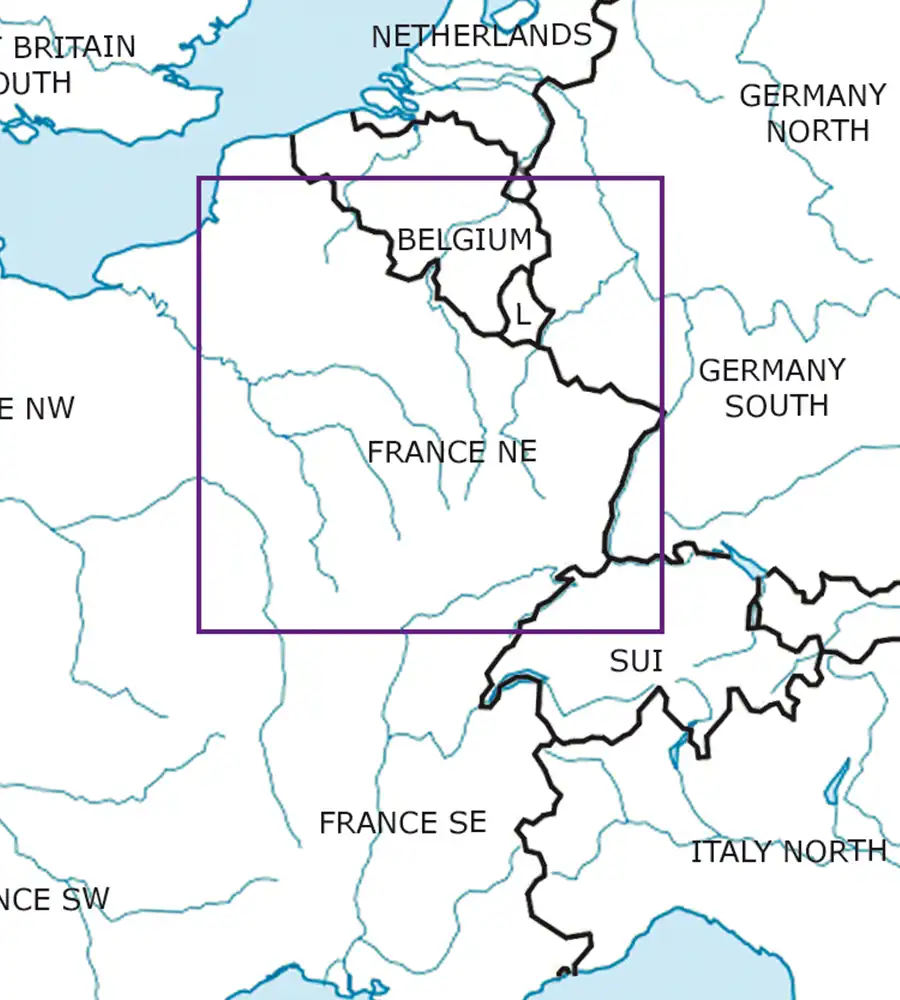 Aeronautical Chart of France North East in 500k