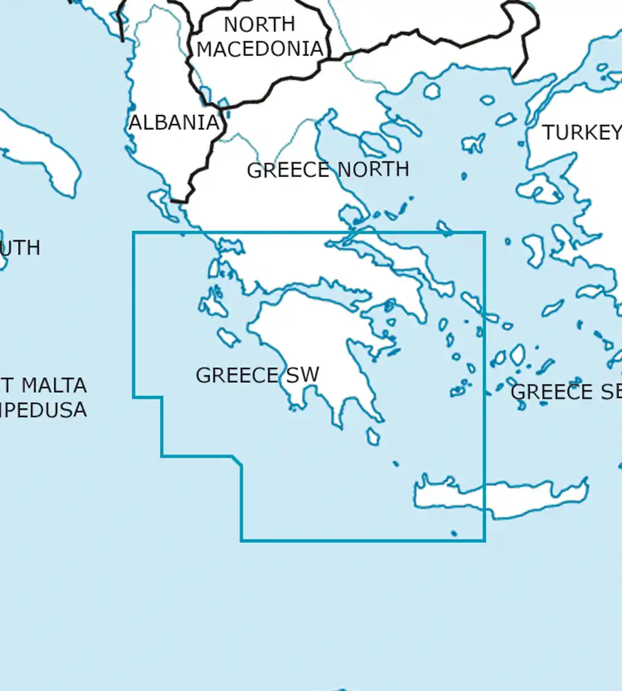 Aeronautical Chart of Greece South West in 500k