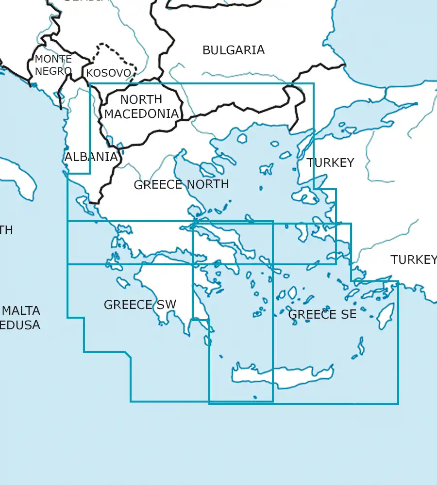 VFR Aeronautical Chart of Greece in 500k