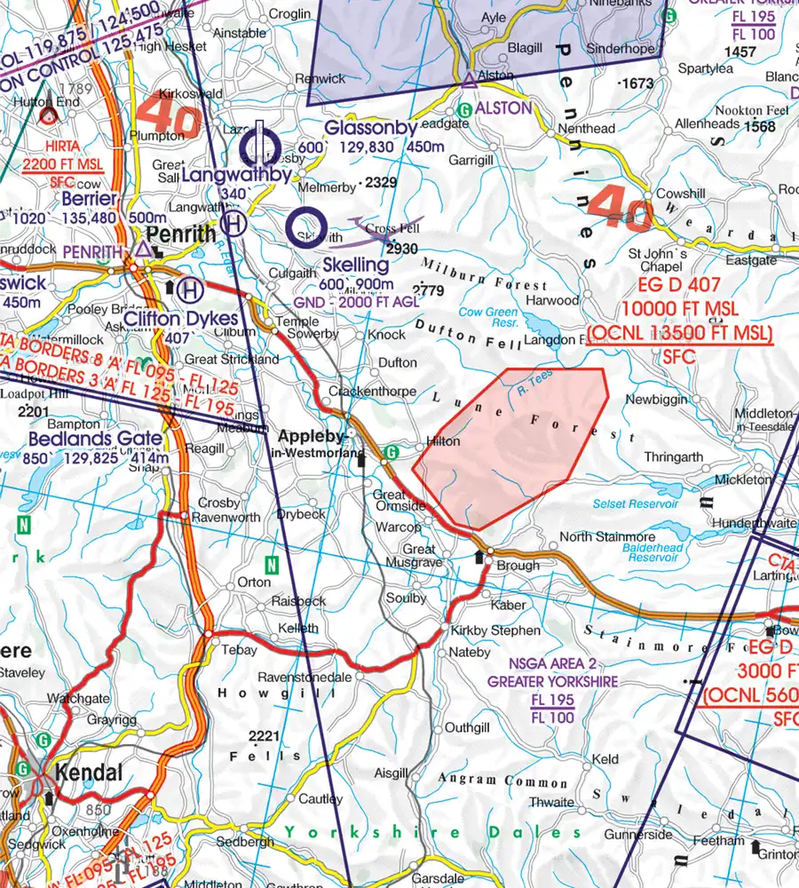 Heliport in 500k on the VFR Chart of Great Britain