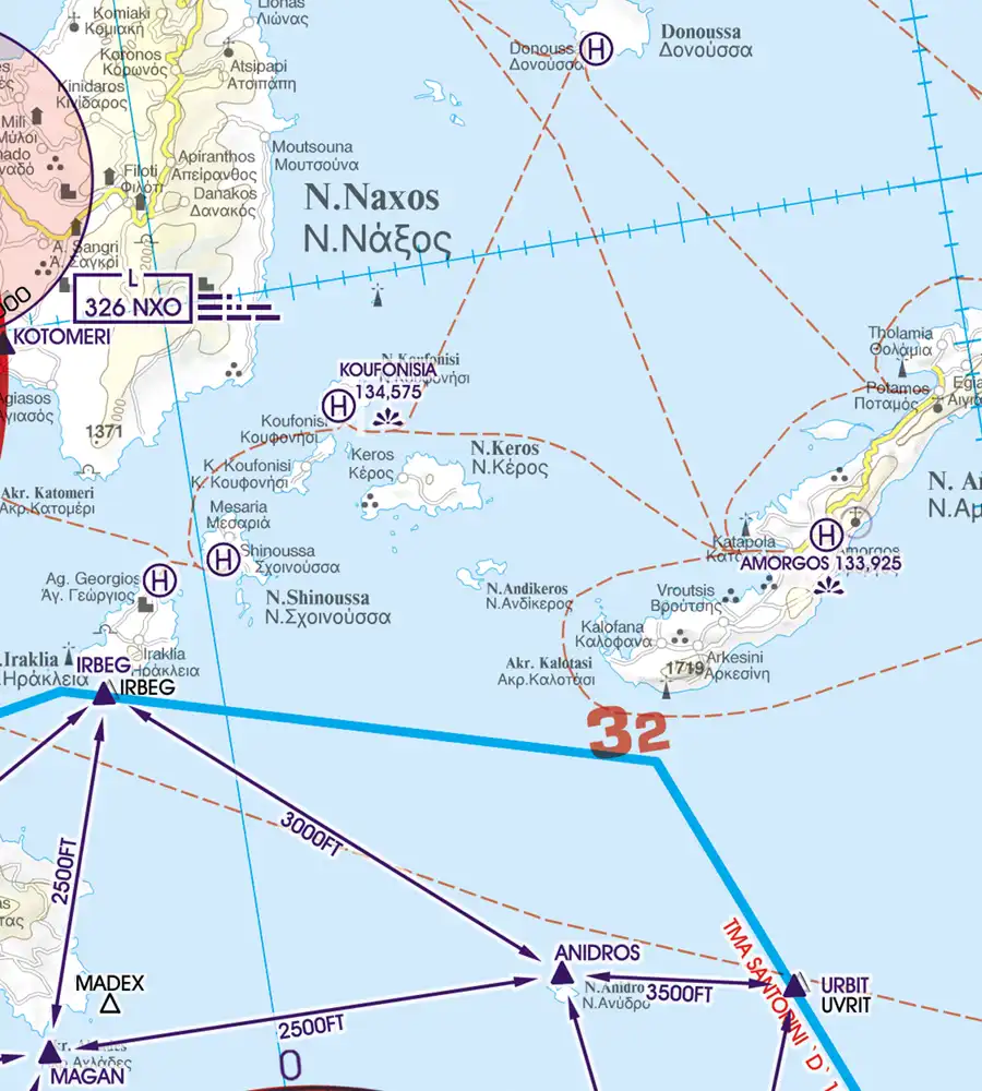 Heliport in 500k on the ICAO Chart of Greece