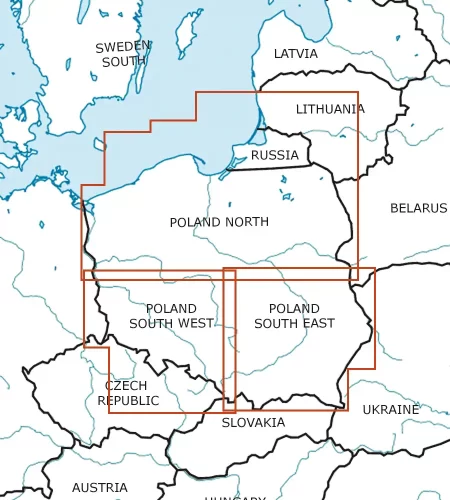 VFR Aeronautical Chart of Poland in 500k