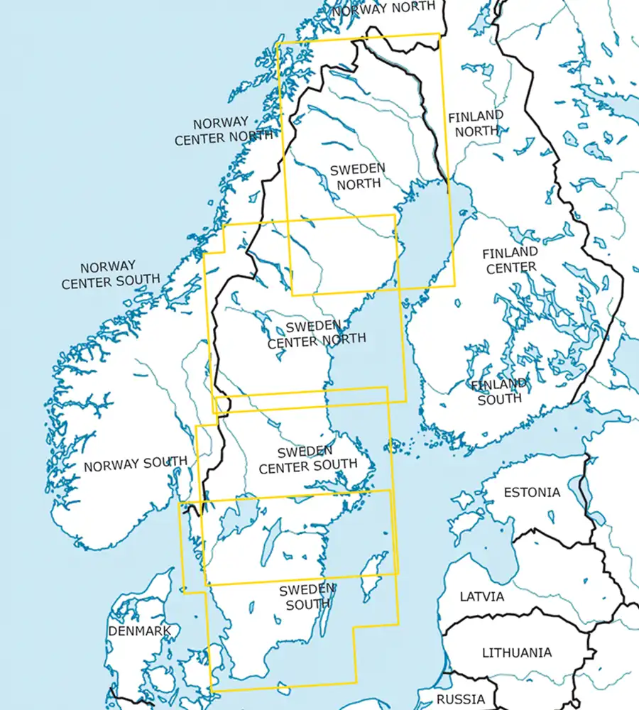VFR Aeronautical Chart of Sweden in 500k