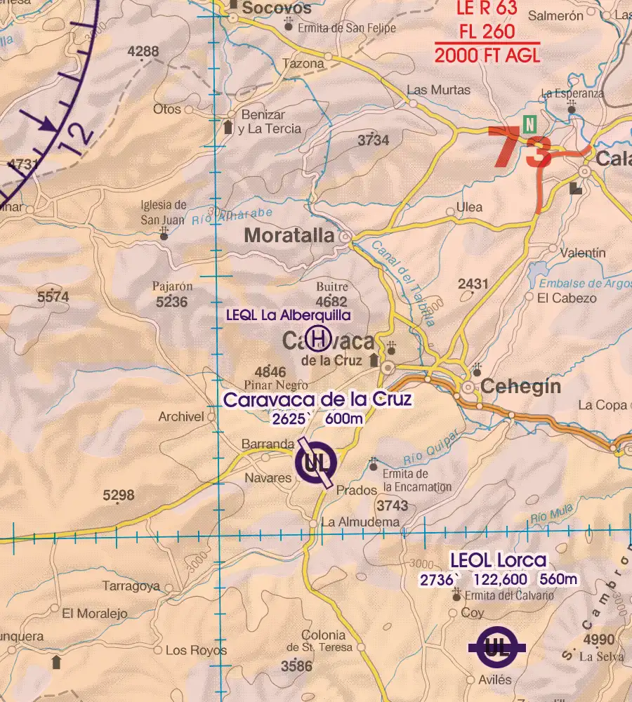 Heliport on the 500k VFR Chart of Spain