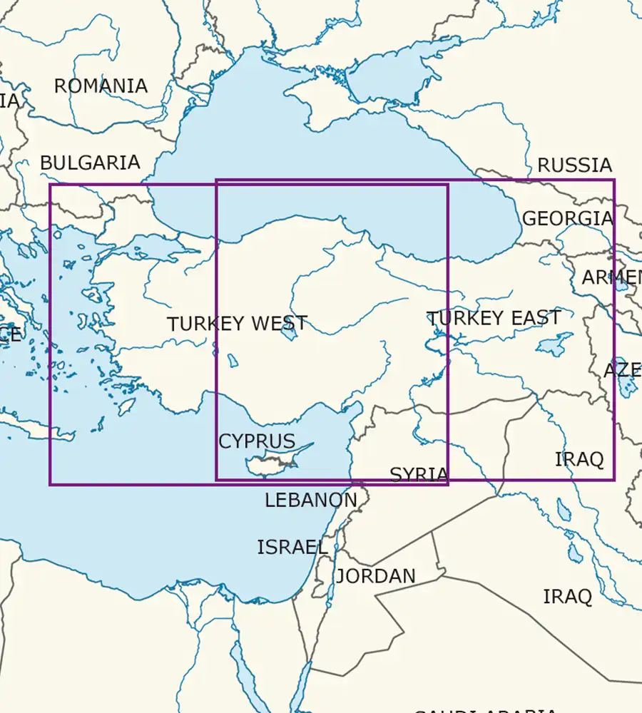 VFR Aeronautical Chart of Türkiye in 500k