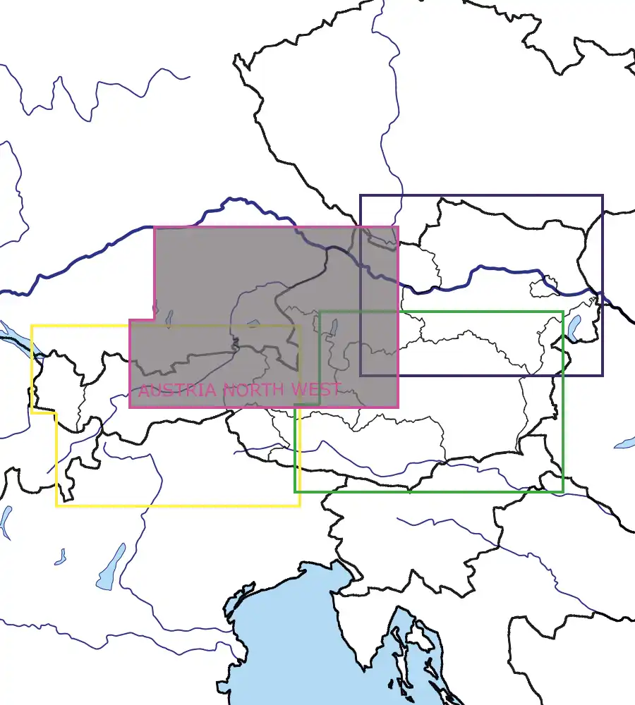 Rogers Data Österreich Nord West VFR Karte 200k.