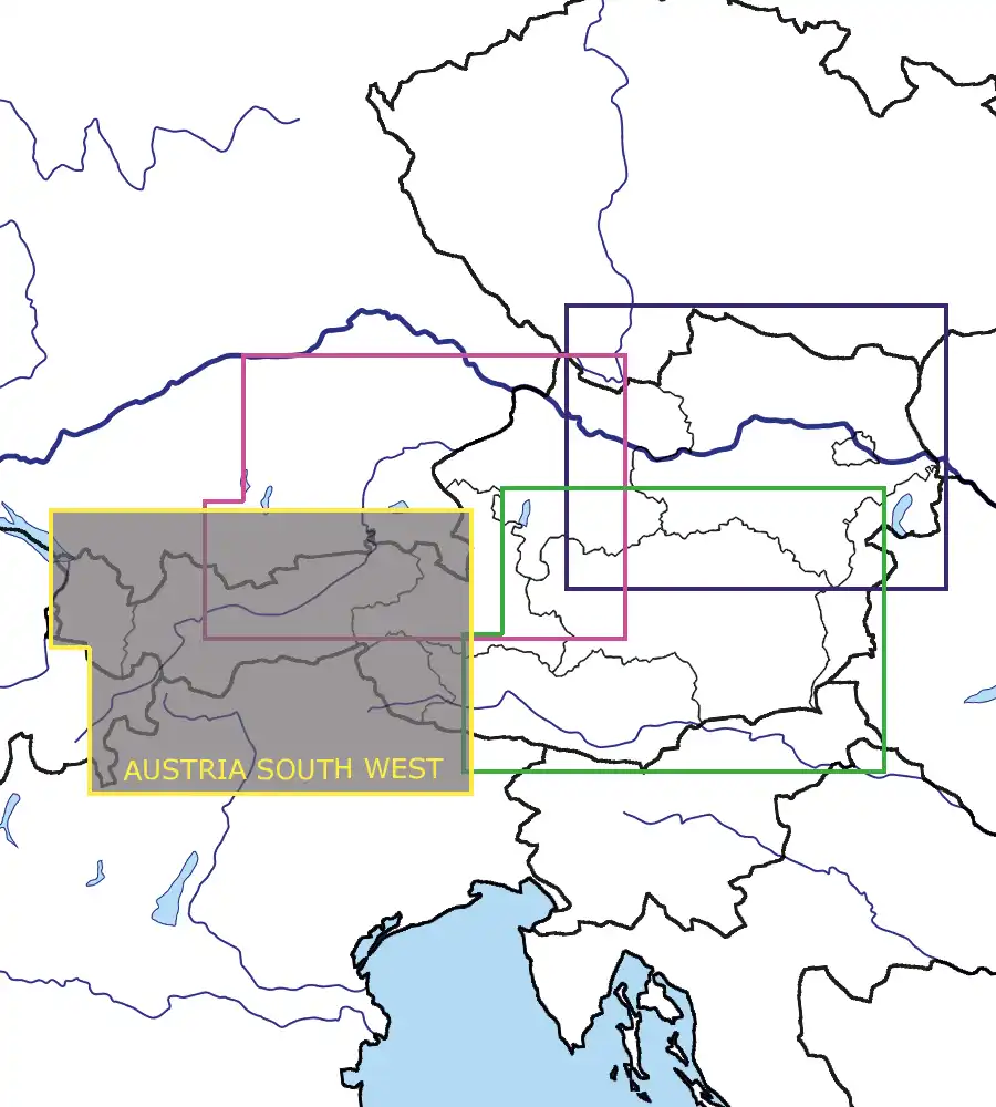 Rogers Data Österreich Süd West VFR Karte 200k.