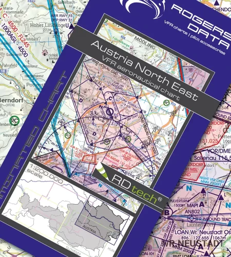 Österreich Nord Ost Karte 200k mit Niederösterreich und Wien.