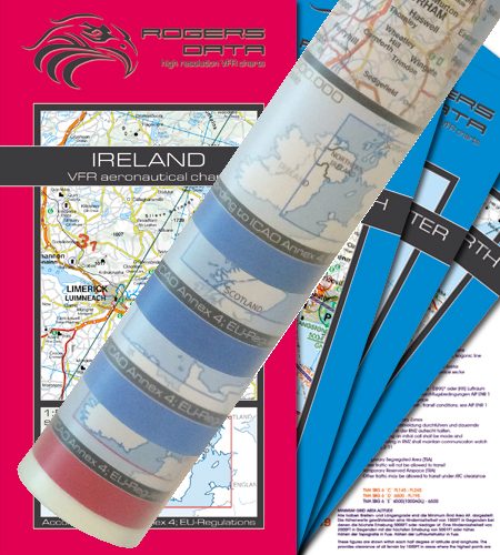 Great Britain – Ireland Set of 4 Wallcharts ICAO VFR Aeronautical Charts 500k 2020