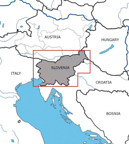 Aeronautical Chart of Slovenia on the ICAO Chart in 200k