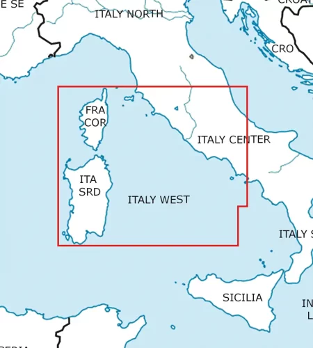 Aeronautical Chart of Italy West in 500k