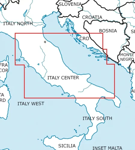 Aeronautical Chart of Italy Center in 500k