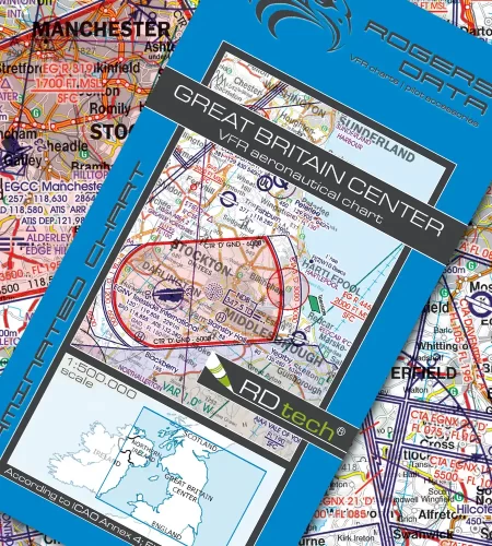VFR ICAO Aeronautical Chart of Great Britain Center in 500k