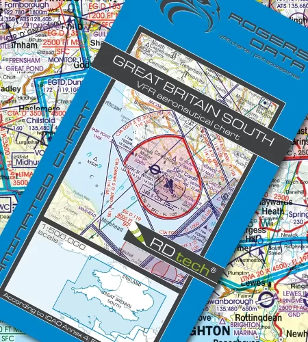 VFR ICAO Aeronautical Chart of Great Britain South in 500k