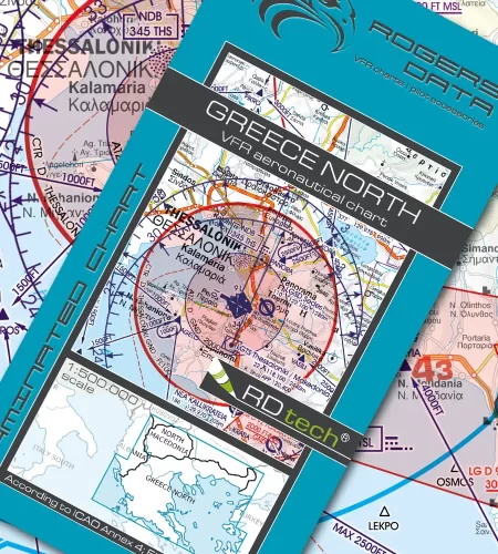 VFR ICAO Aeronautical Chart of Greece North in 500k