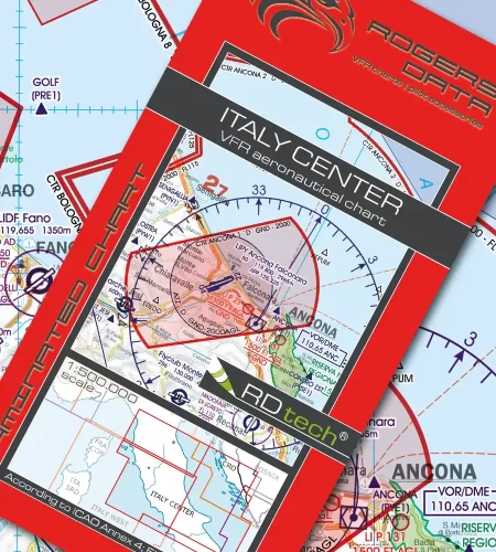 VFR ICAO Aeronautical Chart for Italy Center in 500k