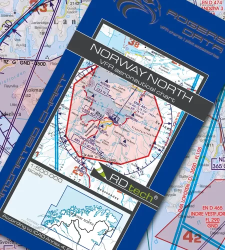 VFR ICAO Aeronautical Chart of Norway North in 500k