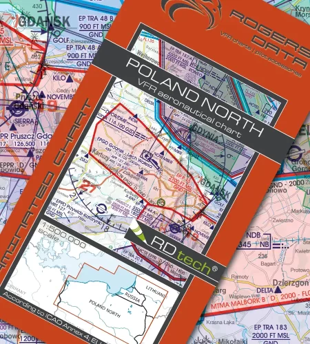 VFR ICAO Aeronautical Chart of Poland North in 500k