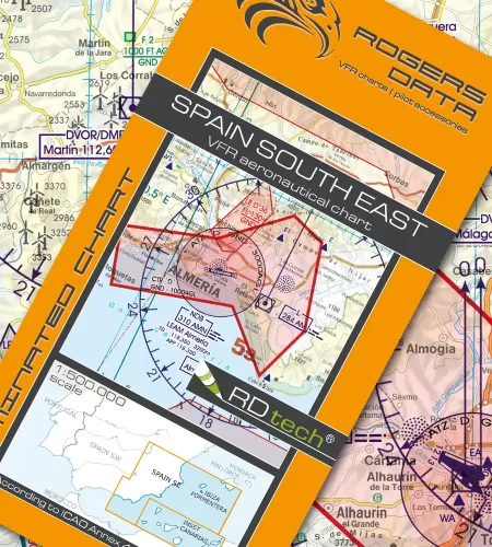 VFR ICAO Aeronautical Chart of Spain Southeast in 500k