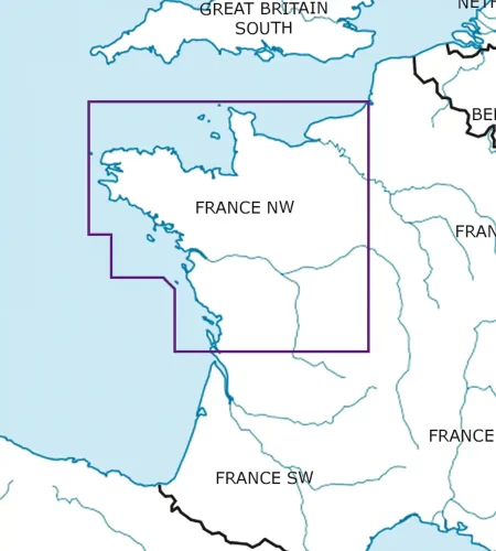 Aeronautical Chart of France North West in 500k