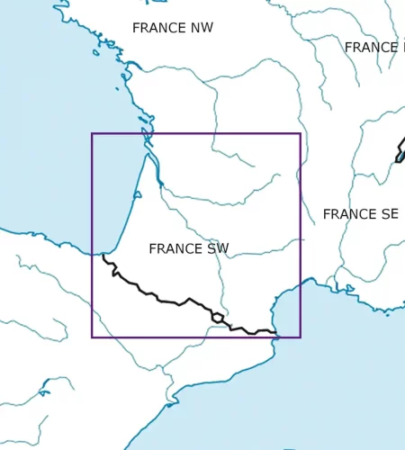 Aeronautical Chart of France South West in 500k
