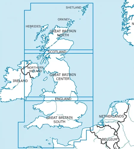 VFR Aeronautical Chart of Great Britain in 500k