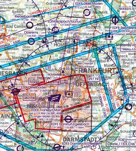 Heliport Hospital on the VFR Chart of Germany in 500k