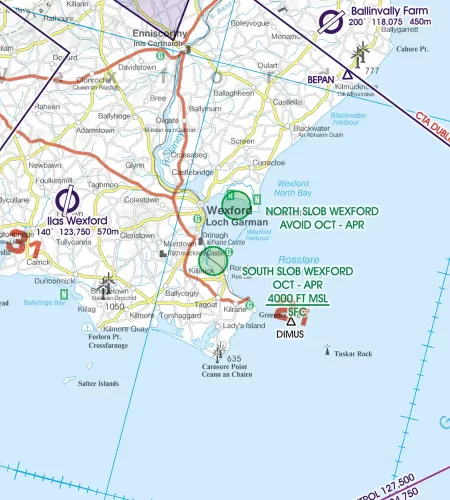 Nature Reserve on the 500k ICAO Chart of Ireland