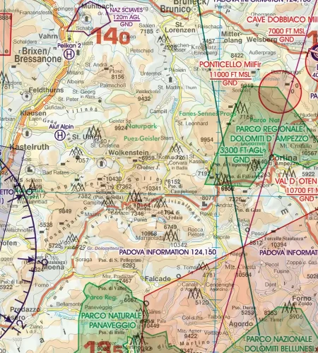 Heliport on the 500k ICAO Chart of Italy