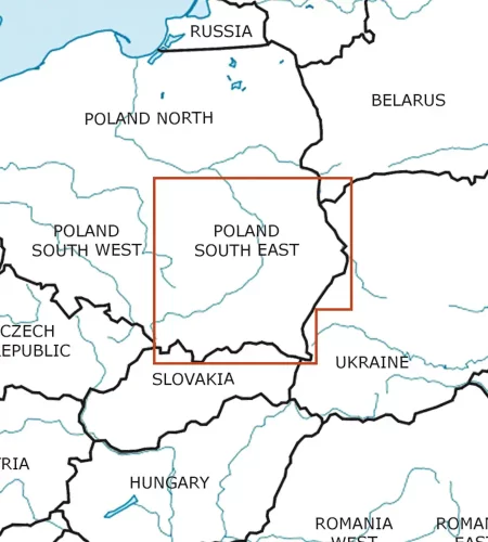 Aeronautical Chart of Poland South East in 500k